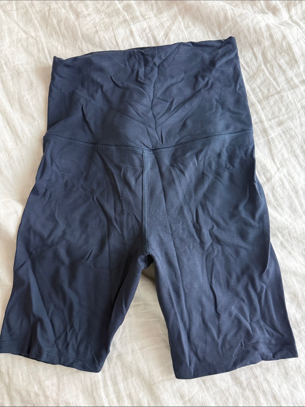 Girlfriend Collective Navy Maternity Bike Shorts